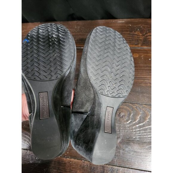 EUC Gentle Souls Ridge Amaru Black Suede Wedge Pumps/Sz. 6.5M - Picture 8 of 9